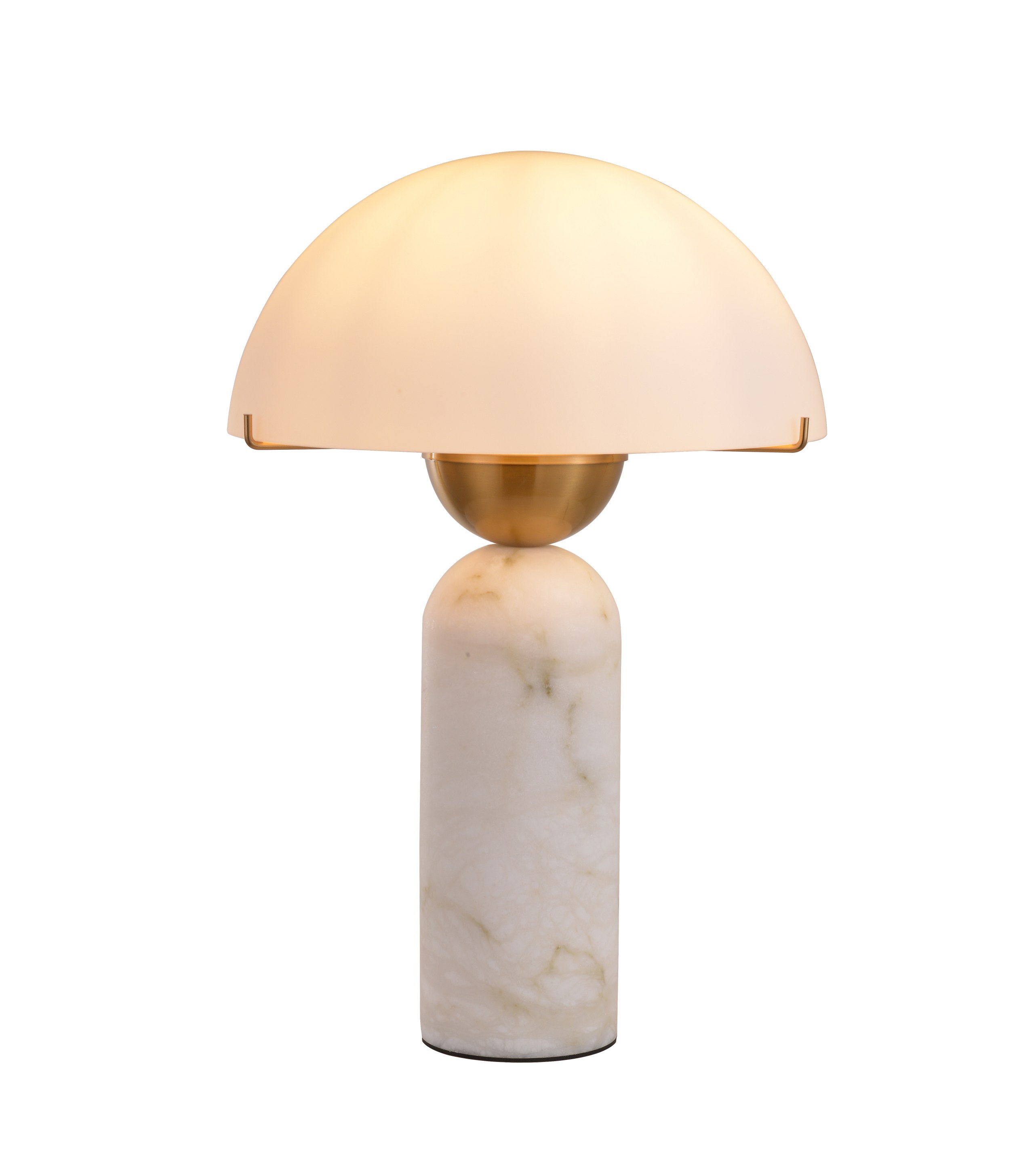 Alabaster-Pilz-Tischlampe