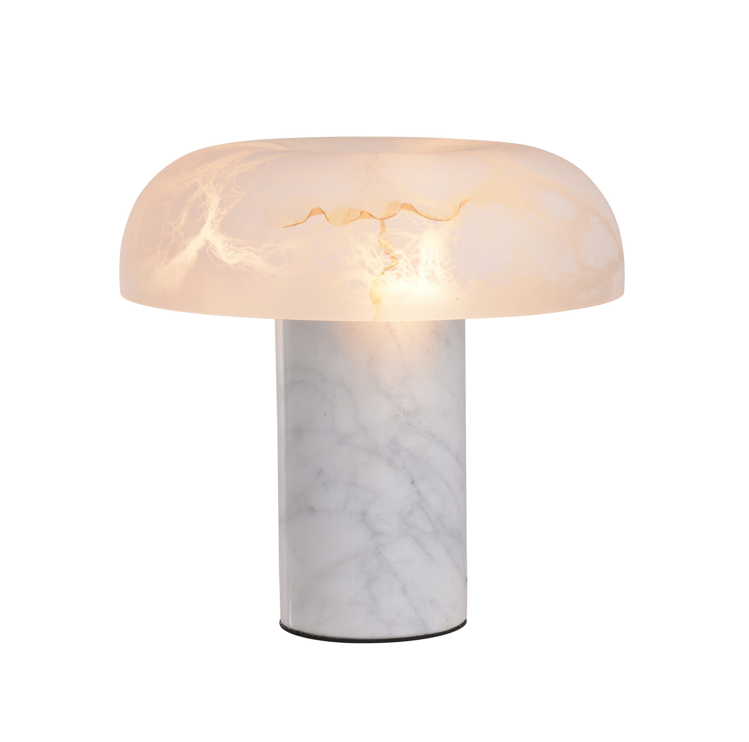 Dekorative Pilz-Tischlampe aus Alabaster