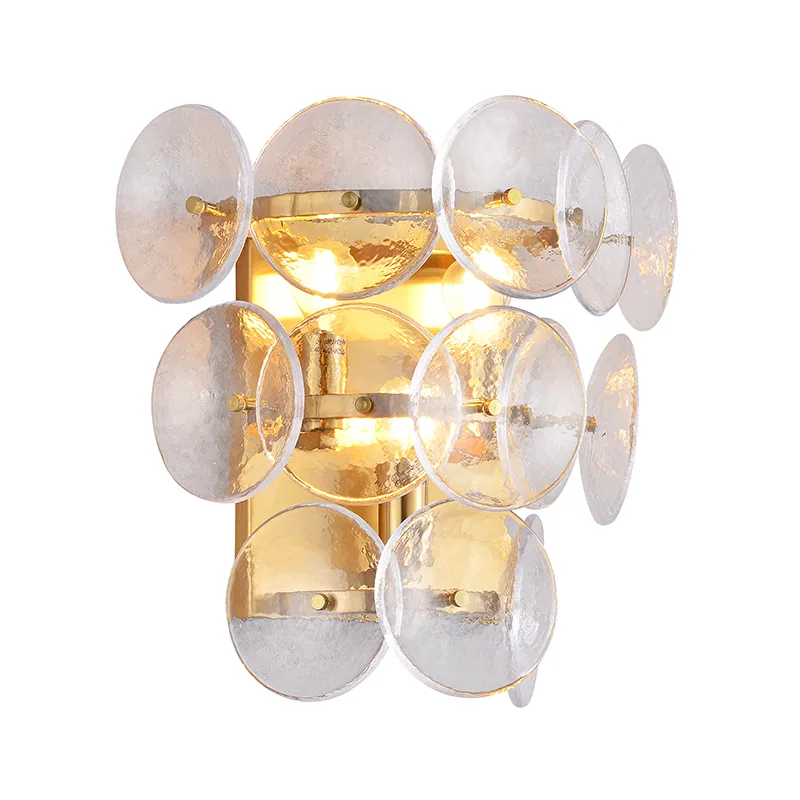 Wandlampe aus gehämmertem Kunstglas