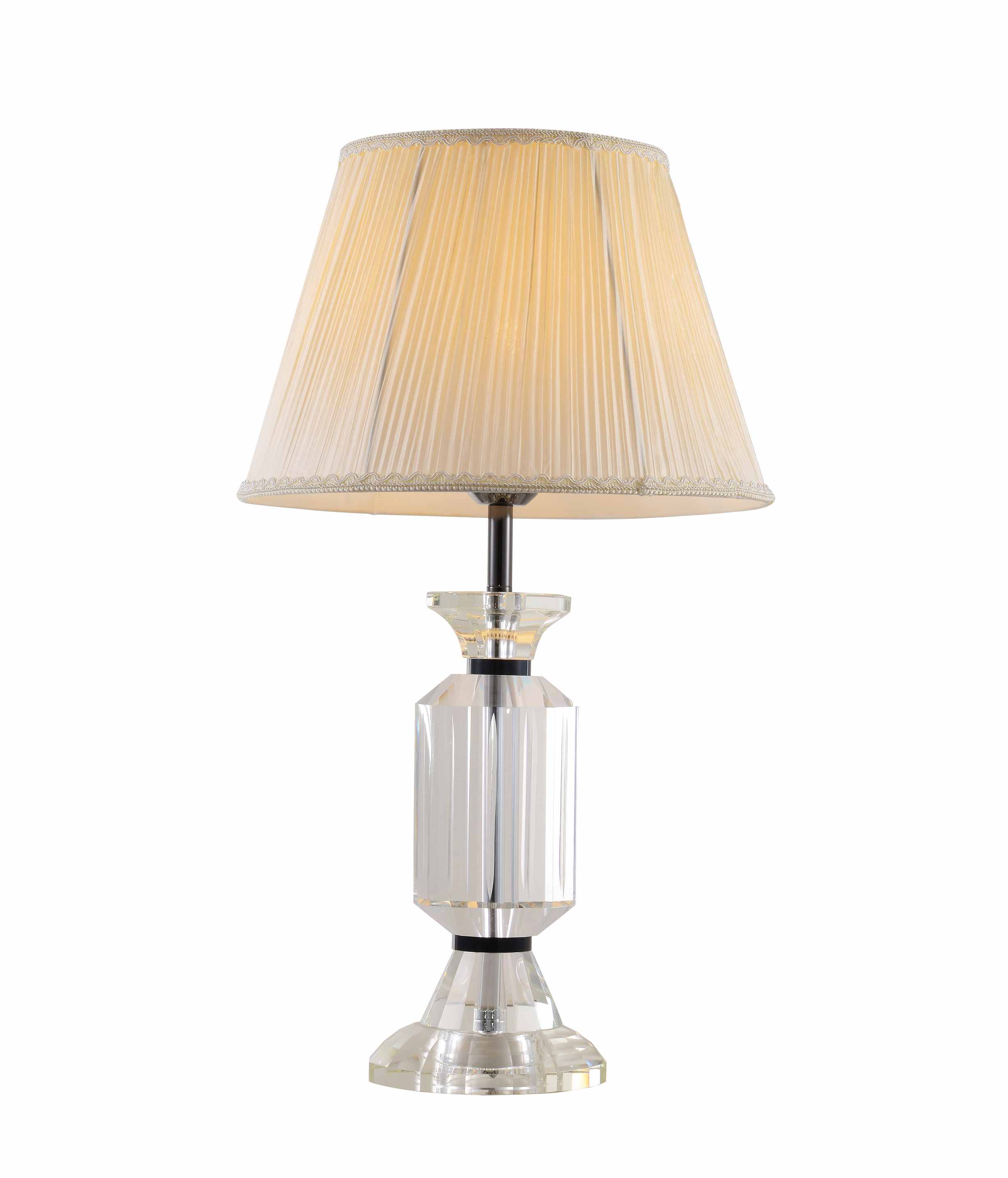Luxuriöse Tischlampe aus klarem Kristall