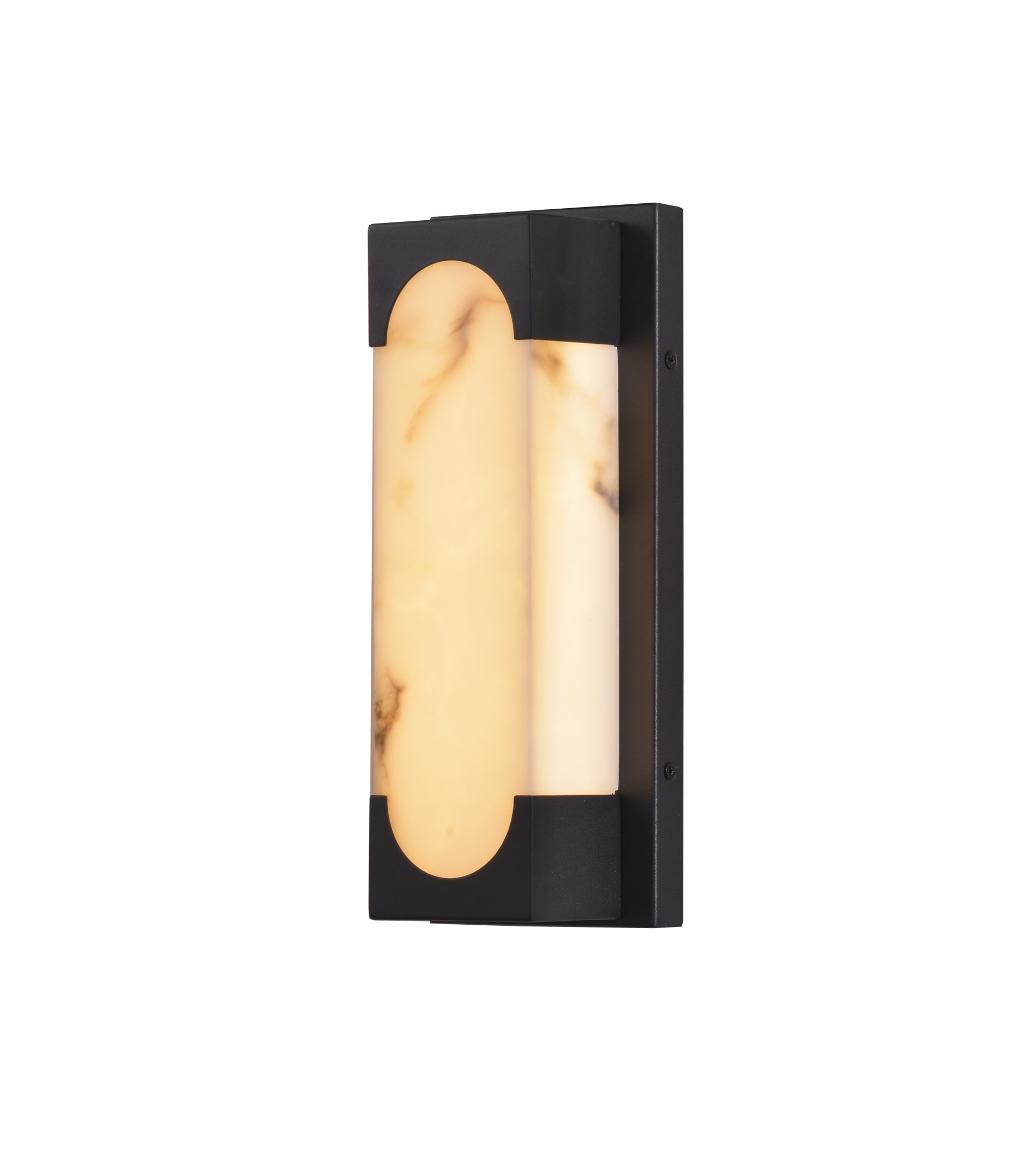 Moderne Wandleuchte mit rechteckigem Alabaster-Schattenimitat